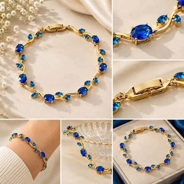 SHADOWBORNE_Royal_Tulip_Bloom_Charm_Bracelet_Blue_