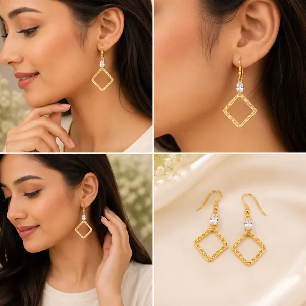 Gold_Geometric_Rhombus_Crystal_Drop_Earrings_For_Women