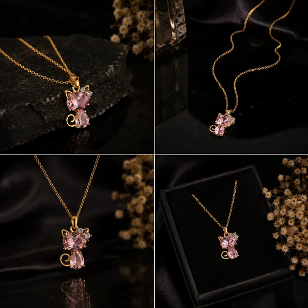 Multicolor_Crystal_Cat_Pendant_Necklace_For_Women