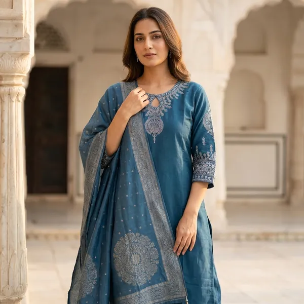 3_Piece_short_kurti_set_with_charming_dupatta