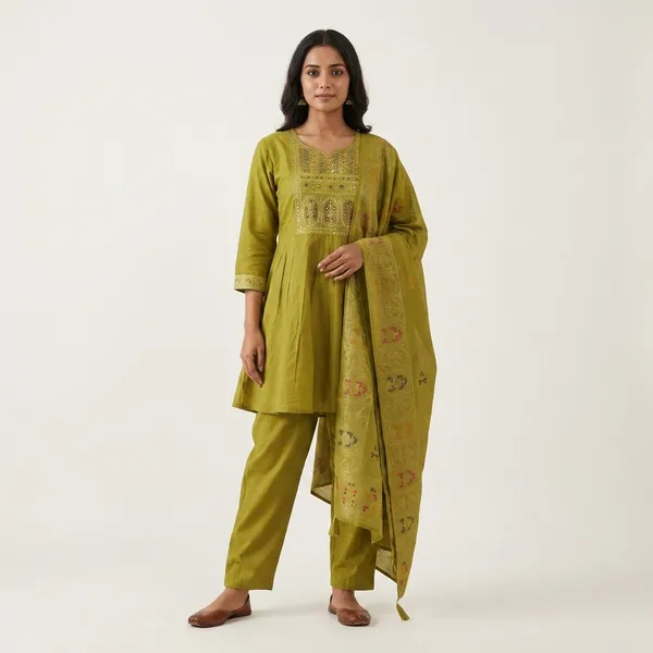 3_Piece_short_kurti_set_with_charming_dupatta