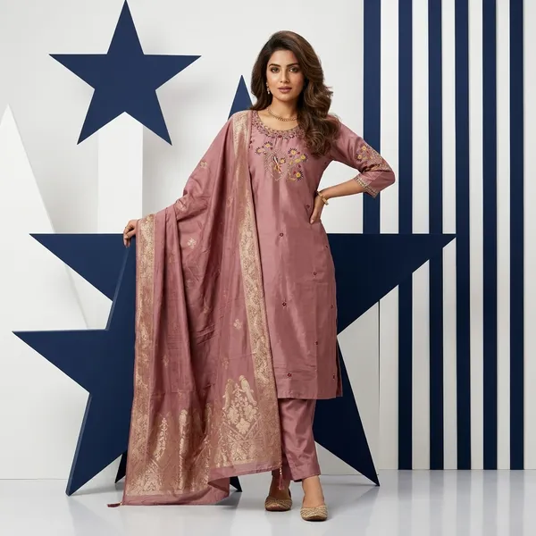 3_Piece_short_kurti_set_with_charming_dupatta
