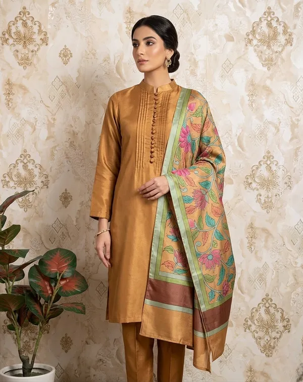 Mustard_Golden_Maheshwari_Silk_Kalamkari_Suit_Dress_Material_For_Women
