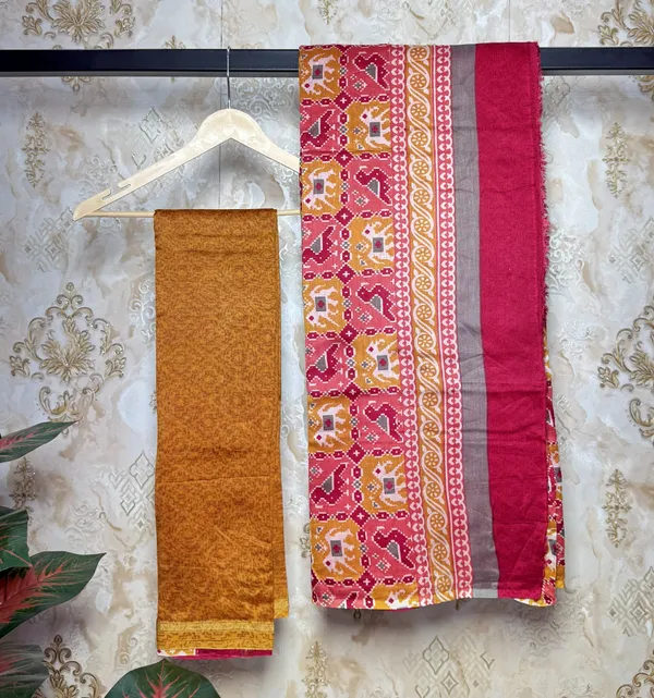 Rust_Mustard_&_Rani_Pink_Maheshwari_Silk_Suit_Dress_Material_For_Women