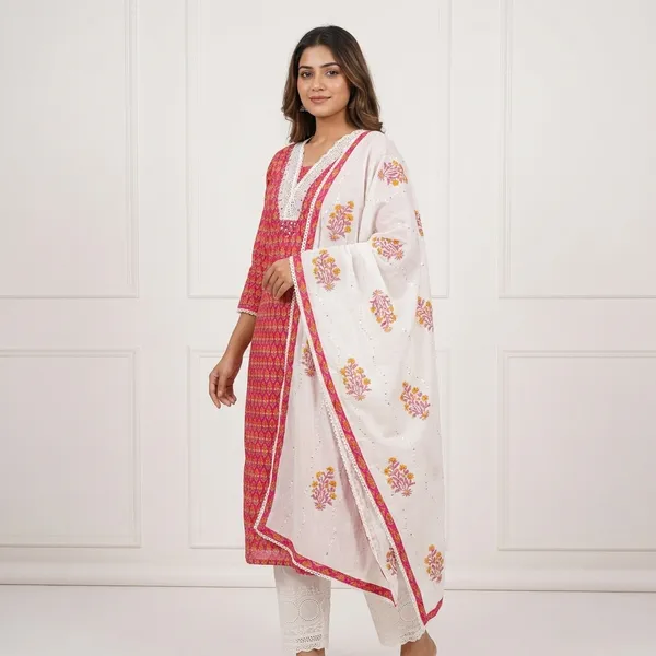 Red_Premium_Cotton_Suit_Dress_Material_For_Women