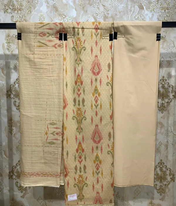 Light_Lemon_Jacquard_Cotton_&_Chiffon_Suit_Dress_Material_For_Women