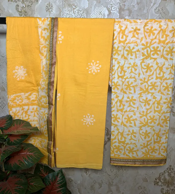 Mango_Yellow_Cotton_/_Base_Not_Specified_Batik_Print_Suit_Dress_Material_For_Women