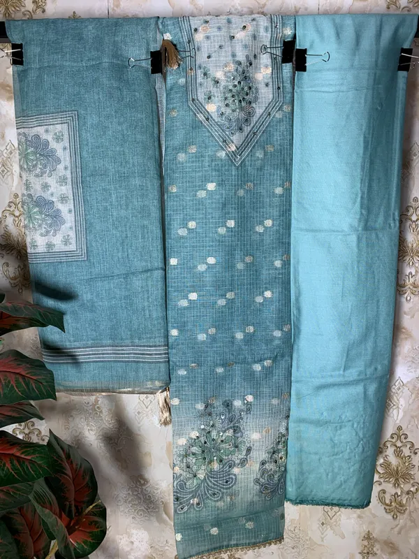 Kota_Doria_block_print_with_lace_work_