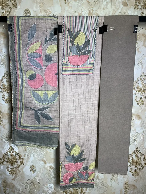 Grey_Linen_&_Rayon_Bottom_Suit_Dress_Material_For_Women