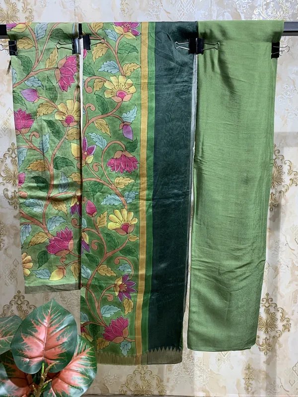 Fresh_Green_Maheshwari_Silk_Kalamkari_Suit_Dress_Material_For_Women