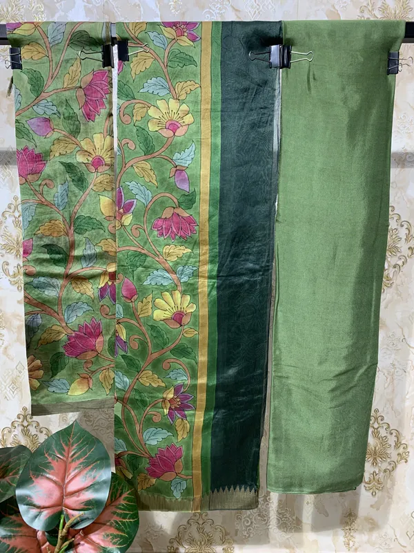 Fresh_Green_Maheshwari_Silk_Kalamkari_Suit_Dress_Material_For_Women