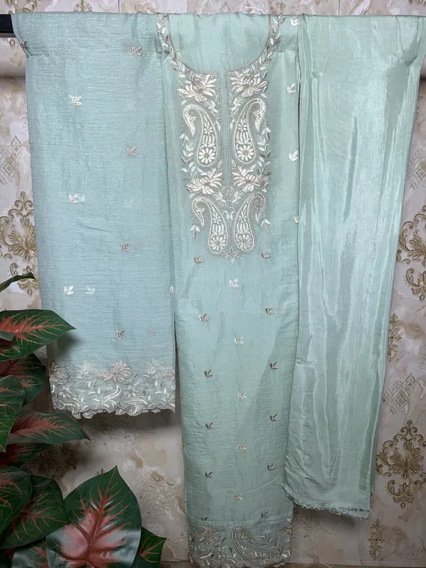 Light_Firozi_Mal_Chanderi_Crush_Suit_Dress_Material_For_Women