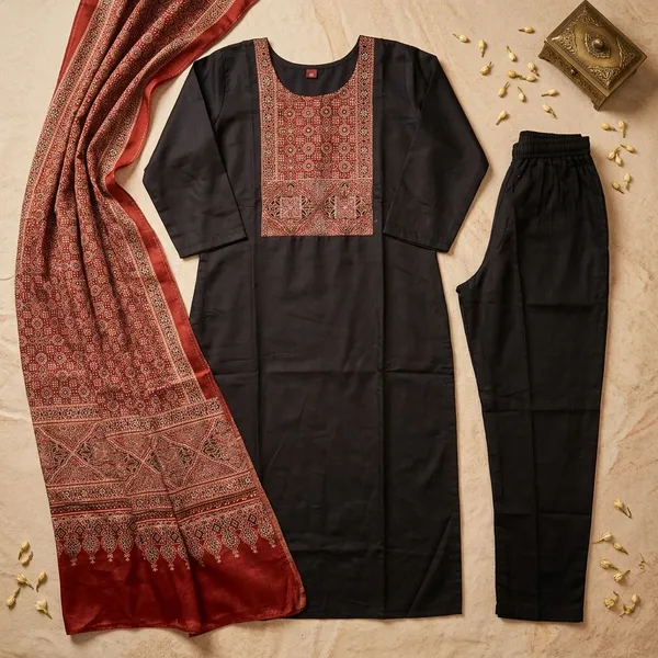 Mashroo_3_piece_very_beautiful_classic_look_with_Silk_Dupatta