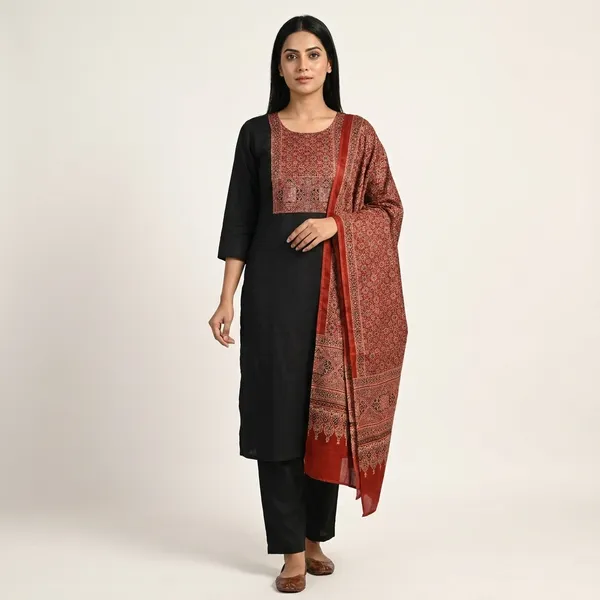 Mashroo_3_piece_very_beautiful_classic_look_with_Silk_Dupatta