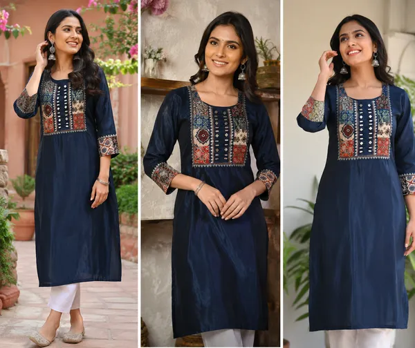 Mashroo_Silk_kurti_with_elegant_&_charming_work_done_on_neck_&_sleeves