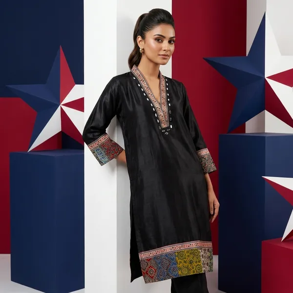 Mashroo_Silk_kurti_with_elegant_&_charming_work_done_on_neck_&_sleeves