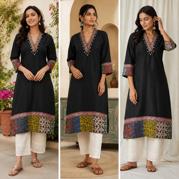 Mashroo_Silk_kurti_with_elegant_&_charming_work_done_on_neck_&_sleeves