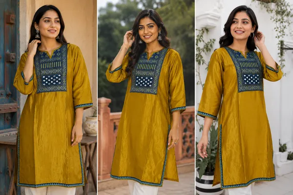 Mashroo_Silk_kurti_with_elegant_&_charming_work_done_on_neck_&_sleeves