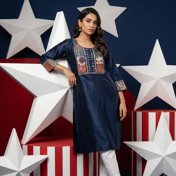 Mashroo_Silk_kurti_with_elegant_&_charming_work_done_on_neck_&_sleeves