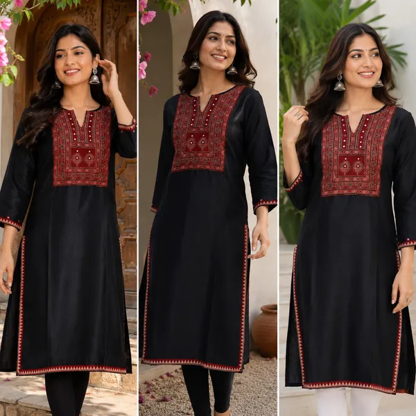 Mashroo_Silk_kurti_with_elegant_&_charming_work_done_on_neck_&_sleeves