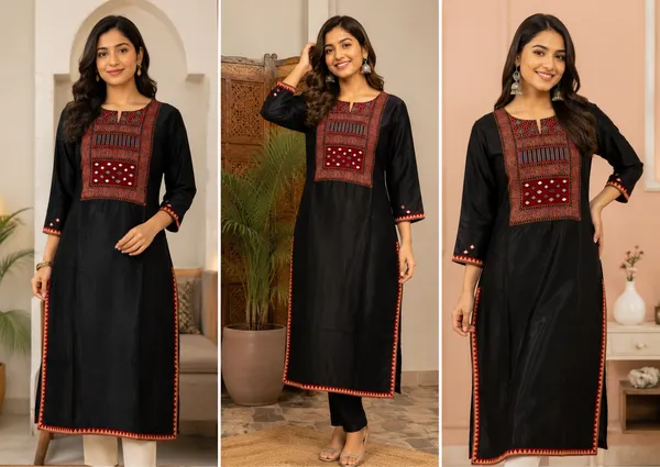Mashroo_Silk_kurti_with_elegant_&_charming_work_done_on_neck_&_sleeves