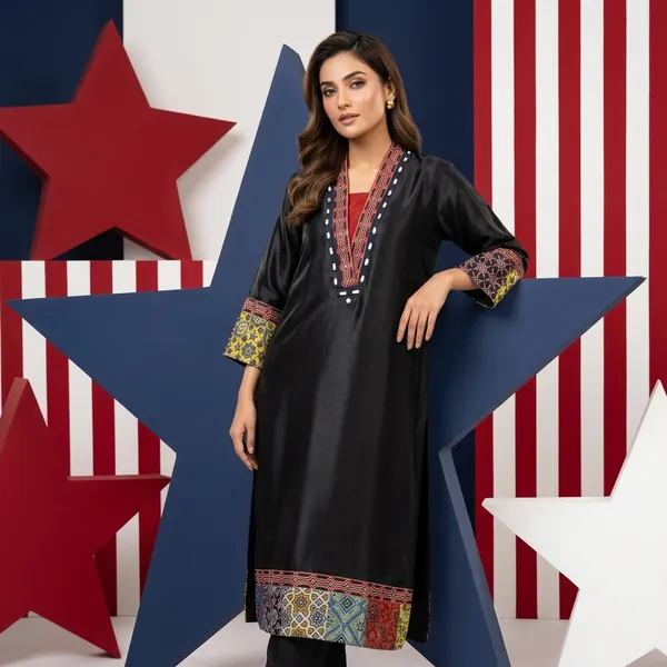 Mashroo_Silk_kurti_with_elegant_&_charming_work_done_on_neck_&_sleeves