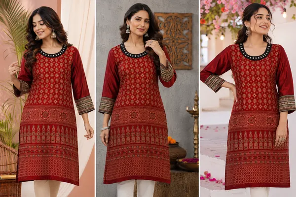 Mashroo_Silk_kurti_with_elegant_&_charming_work_done_on_neck_&_sleeves_&_bottom