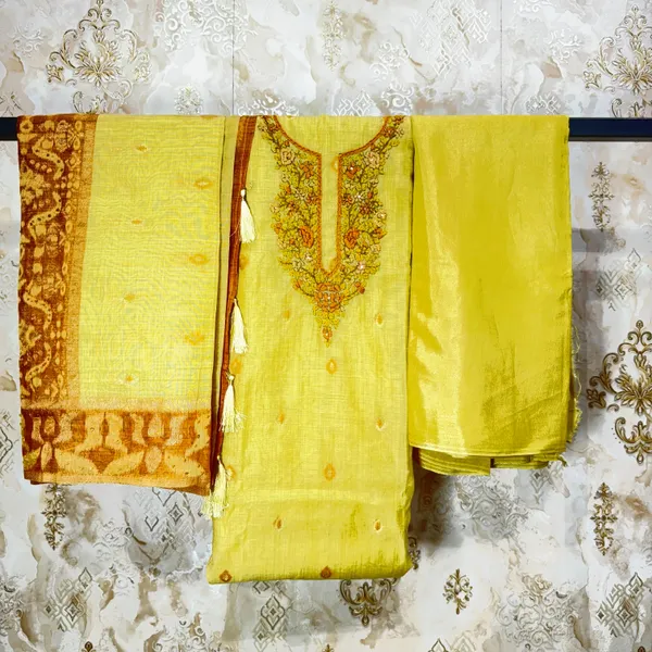 Golden_Lime_Munga_Silk_Jamdani_Weave_Suit_Dress_Material_For_Women
