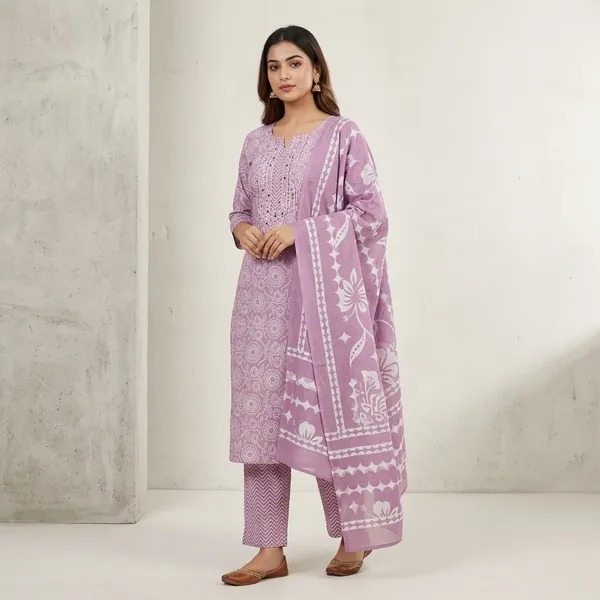 Light_Lavender_Pure_Cotton_&_Mulmul_Dupatta_Suit_Dress_Material_For_Women