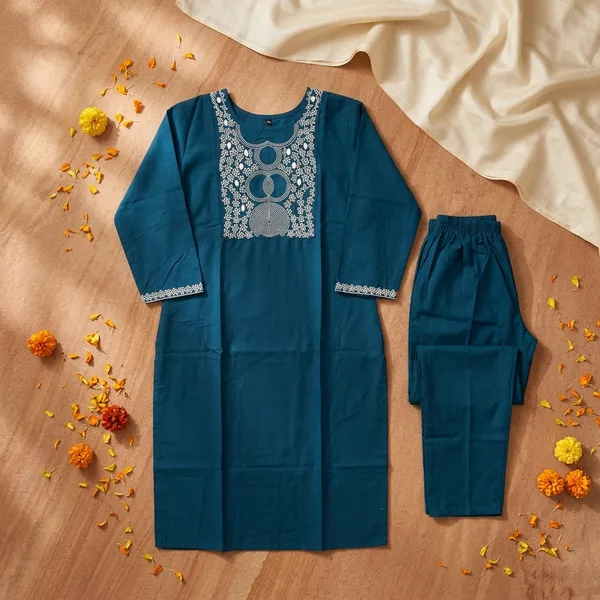 Premium_Cotton_2_piece_set_with_elegant_embroidery_on_neck_&_sleeves