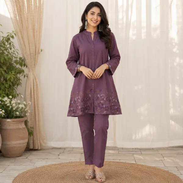 Premium_Cotton_2_piece_set_with_elegant_embroidery_on_neck_&_sleeves