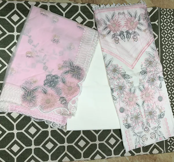 Pink_&_White_Premium_Cotton_&_Organza_Daman_Suit_Dress_Material_For_Women