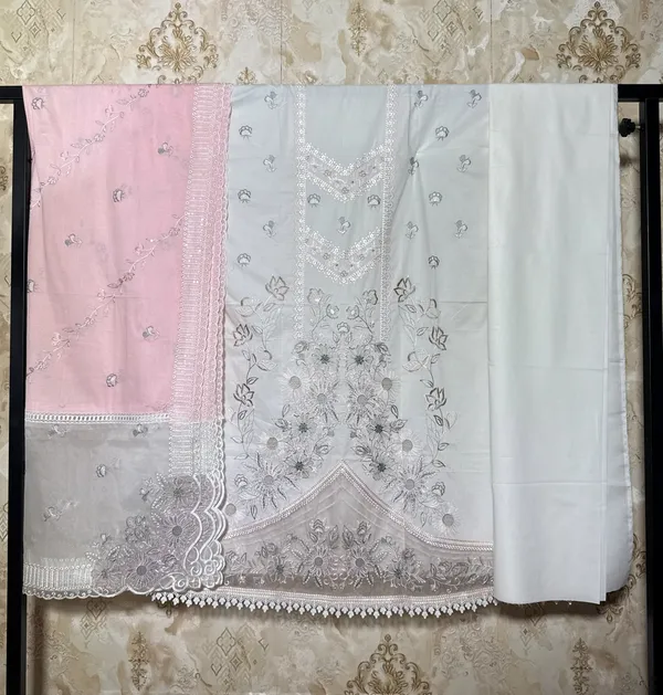 Pink_&_White_Premium_Cotton_&_Organza_Daman_Suit_Dress_Material_For_Women