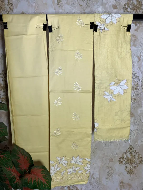 Premium_Cotton_with_applique_work_&_Chickankari_embroidery_with_embroidered_dupatta