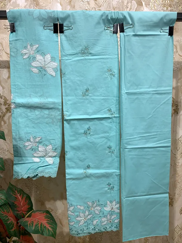 Premium_Cotton_with_applique_work_&_Chickankari_embroidery_with_embroidered_dupatta