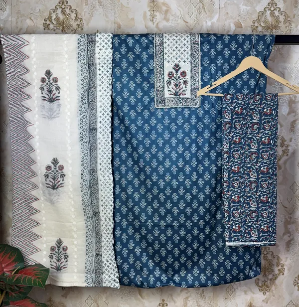Royal_Blue_Premium_Cotton_&_Chikan_Dupatta_Suit_Dress_Material_For_Women