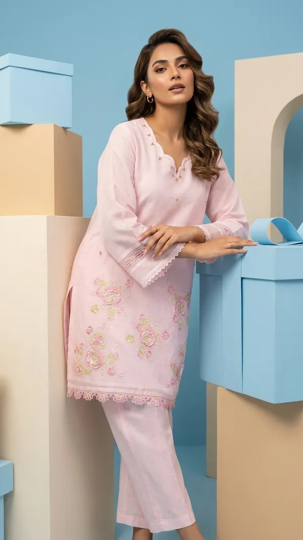 Pure_Mal_Cotton_co-ord_set_with_beautiful_embroidery_&_lining_in_top_&_bottom