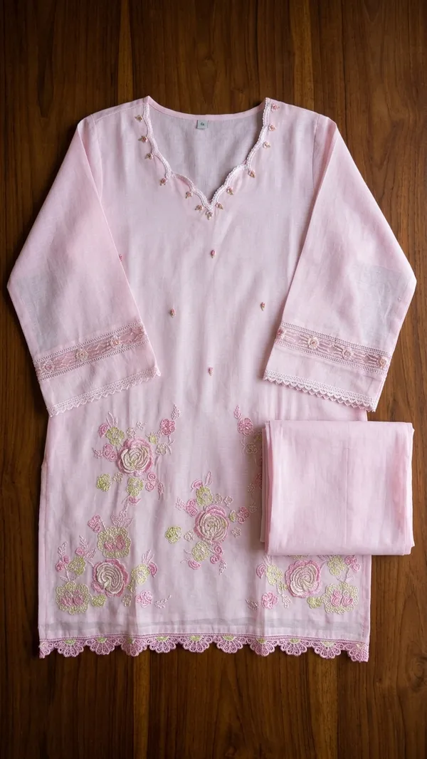 Pure_Mal_Cotton_co-ord_set_with_beautiful_embroidery_&_lining_in_top_&_bottom