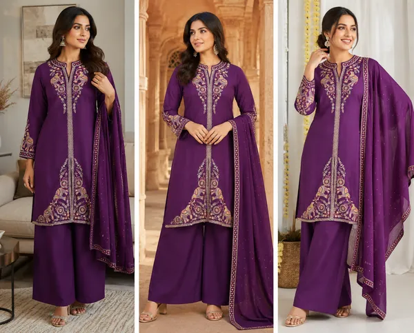 Pure_cotton_3_piece_Anarkali_style_with_embroidery_on_neck_&_sleeves