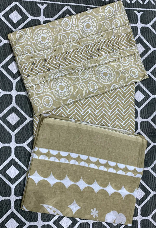 Light_Mehendi_Pure_Cotton_&_Mulmul_Dupatta_Suit_Dress_Material_For_Women
