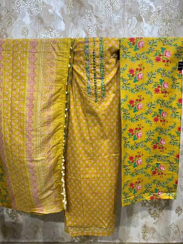 Mango_Yellow_Pure_Cotton_Suit_Dress_Material_For_Women