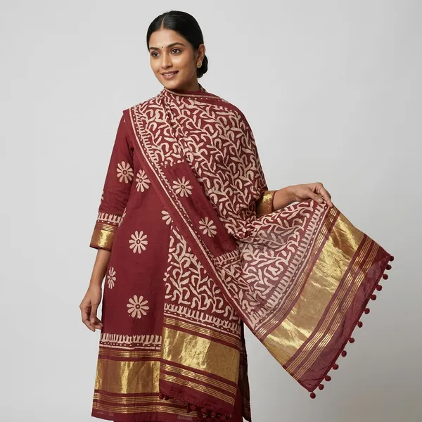 Maroon_Rayon_Silk_Suit_Dress_Material_For_Women