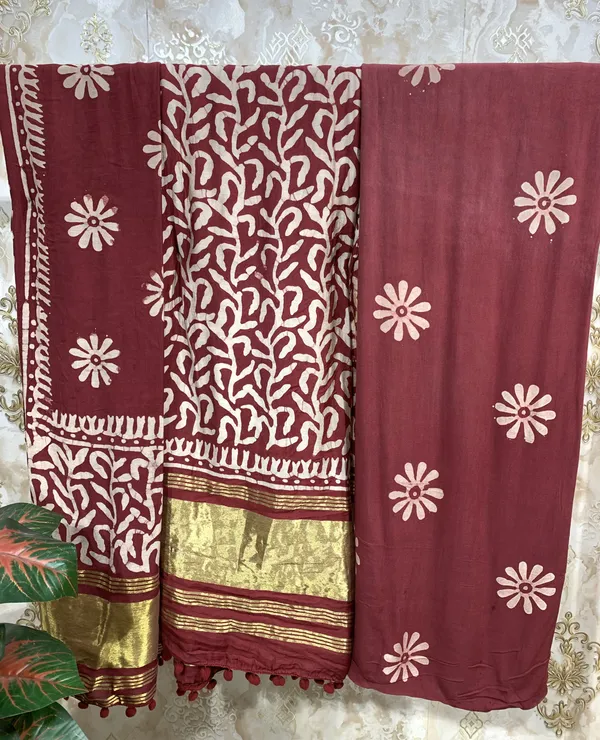 Maroon_Rayon_Silk_Suit_Dress_Material_For_Women