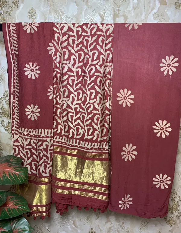 Maroon_Rayon_Silk_Suit_Dress_Material_For_Women