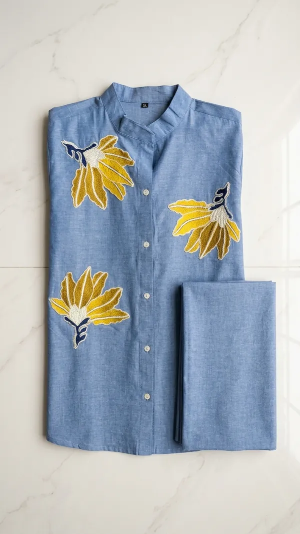 SOFT_DENIM_COORD_SET_WITH_APPLIQUE_&_EMBROIDERY_WORK