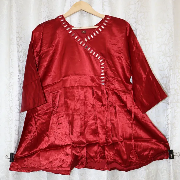 Silk_short_Kurti_Rajasthani_Angrakha_style
