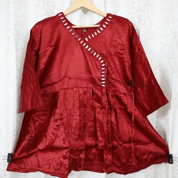 Silk_short_Kurti_Rajasthani_Angrakha_style