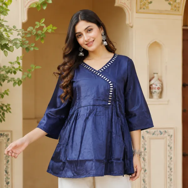 Silk_short_Kurti_Rajasthani_Angrakha_style