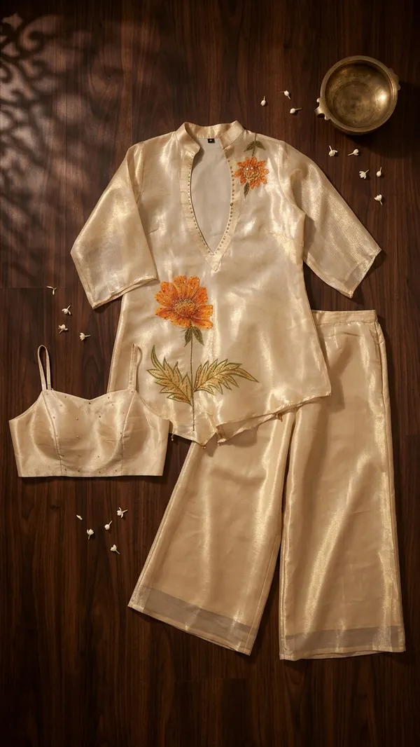 Tissue_Metallic_party_wear_with_Buster_