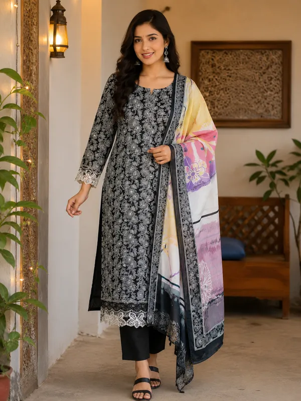 Pure_cotton_suit_with_lace_work_and_muslin_dupatta